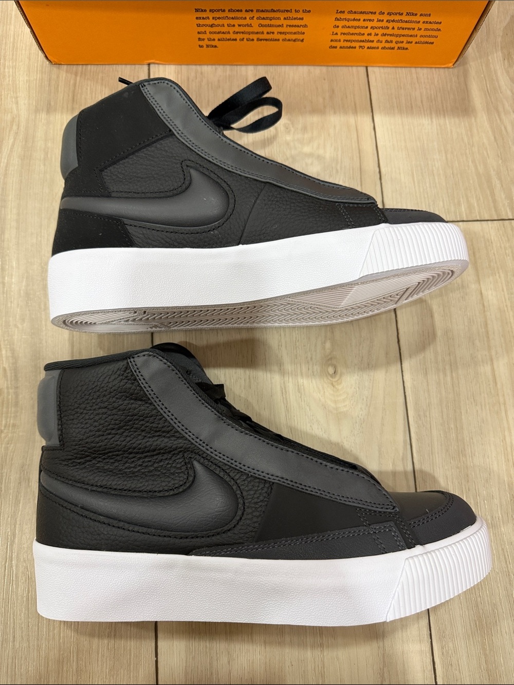 Nike Black and White High-Top Sneakers